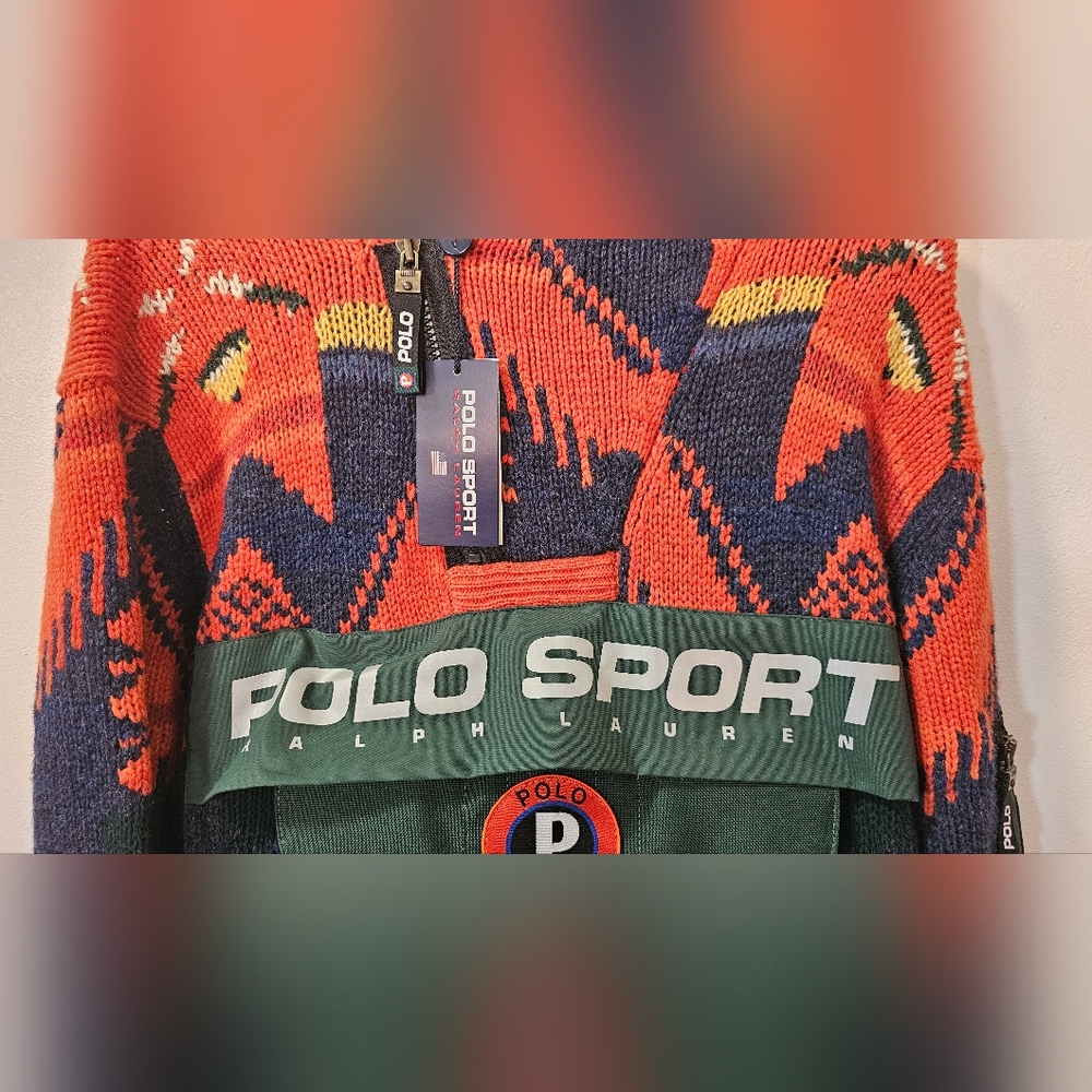 Polo Sport Ralph Lauren Outdoorsman Southwestern Lambswool Knit Sweater Men's M - Picture 8 of 15